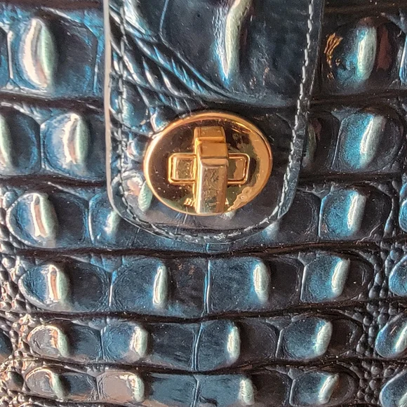 Brahmin Leia Blue Patina Melbourne Crossbody Bag - Picture 6 of 16